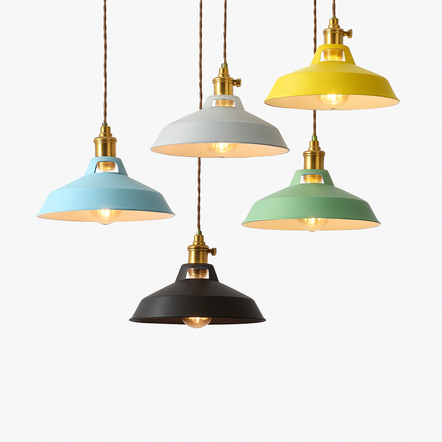Suspension LED en métal coloré Loft