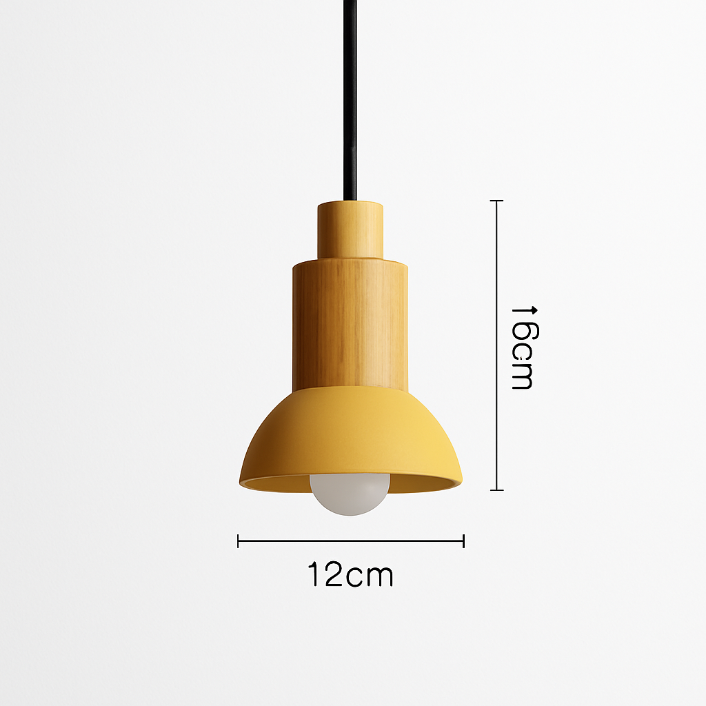 Suspension design en bois et métal de différentes formes Window