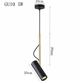Suspension design spot orientable et tige dorée